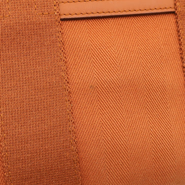 エルメス HERMES ヴァルパライソ PM ポティロン トワルシェブロン スイフト ハンドバッグ シルバー金具 オレンジ系