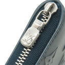 ルイヴィトン LOUIS VUITTON ムーノグラム ジッピー コインパース M81860 スティールブルー カーフレザー コインケース シルバー金具