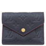 ルイヴィトン LOUIS VUITTON ポルトフォイユ ヴィクトリーヌ M64577 マリーヌルージュ モノグラムアンプラント 三つ折り財布 ゴールド金具 紺 赤 コンパクトウォレット