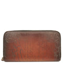 ベルルッティ BERLUTI イタウバ スクリットレザー ロングジップ ウォレット ブラウン レザー 長財布 シルバー金具 茶 カリグラフィ