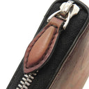 ベルルッティ BERLUTI イタウバ スクリットレザー ロングジップ ウォレット ブラウン レザー 長財布 シルバー金具 茶 カリグラフィ