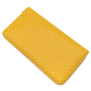 グッチ GUCCI ディアマンテ 307990 イエロー レザー 長財布 シルバー金具 黄色 ラウンドジップ
