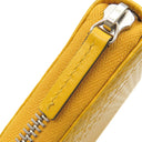 グッチ GUCCI ディアマンテ 307990 イエロー レザー 長財布 シルバー金具 黄色 ラウンドジップ