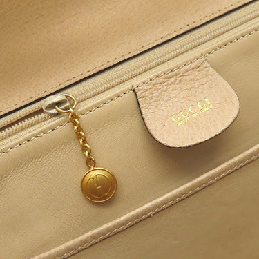 グッチ GUCCI バンブー 1947 ベージュ レザー 2WAYバッグ ゴールド金具 トップハンドルバッグ