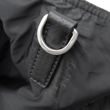 プラダ PRADA テスート 2VG905 ブラック ナイロン レザー 2WAYバッグ シルバー金具 三角ロゴ 黒 ショルダー