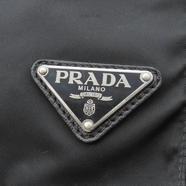 プラダ PRADA テスート 2VG905 ブラック ナイロン レザー 2WAYバッグ シルバー金具 三角ロゴ 黒 ショルダー