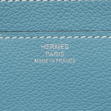 エルメス HERMES コンスタンス トゥーゴー ブルージーン エバーカラー 長財布 シルバー金具 青