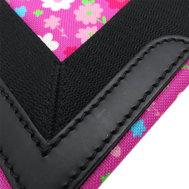 バレンシアガ BALENCIAGA ネイビーカバス S 339933 ピンク×ブラック キャンバス レザー トートバッグ シルバー金具 黒 花柄