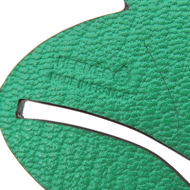 エルメス HERMES プティアッシュ コーヒーカップ ブラウン×緑 シェーブル トリヨンクレマンス バッグチャーム 茶 緑 チャーム petit H