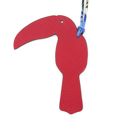 エルメス HERMES プティアッシュ オオハシ レッド×ピンク ヴォーエプソン トリヨンクレマンス バッグチャーム 赤 ピンク チャーム petit H