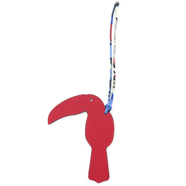 エルメス HERMES プティアッシュ オオハシ レッド×ピンク ヴォーエプソン トリヨンクレマンス バッグチャーム 赤 ピンク チャーム petit H