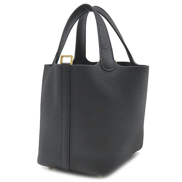 エルメス HERMES ピコタンロック PM ブラック トリヨンクレマンス ハンドバッグ ゴールド金具 黒