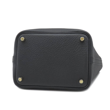 エルメス HERMES ピコタンロック PM ブラック トリヨンクレマンス ハンドバッグ ゴールド金具 黒