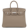 エルメス HERMES バーキン25 エトゥープ トゴ ハンドバッグ シルバー金具 グレージュ