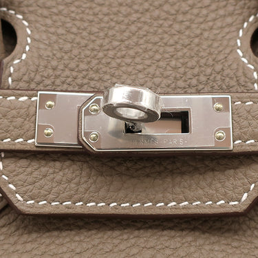 エルメス HERMES バーキン25 エトゥープ トゴ ハンドバッグ シルバー金具 グレージュ