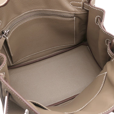 エルメス HERMES バーキン25 エトゥープ トゴ ハンドバッグ シルバー金具 グレージュ