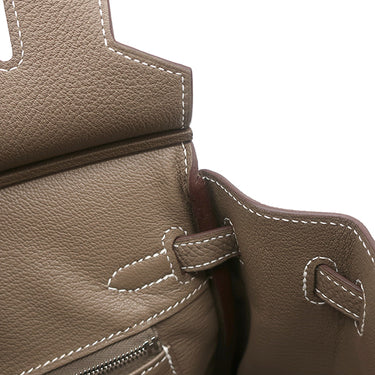 エルメス HERMES バーキン25 エトゥープ トゴ ハンドバッグ シルバー金具 グレージュ