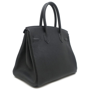 エルメス HERMES バーキン30 ブラック トゴ ハンドバッグ ローズゴールド金具 黒