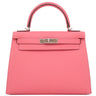 エルメス HERMES ケリー28 外縫い ローズアザレ ヴォーエプソン 2WAYバッグ シルバー金具