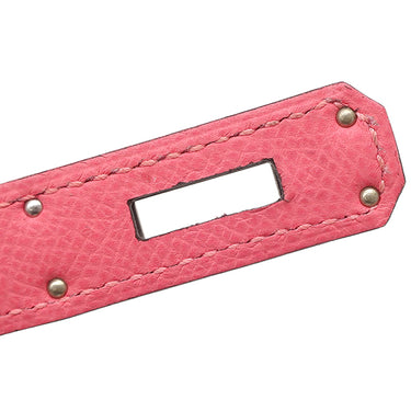 エルメス HERMES ケリー28 外縫い ローズアザレ ヴォーエプソン 2WAYバッグ シルバー金具