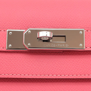 エルメス HERMES ケリー28 外縫い ローズアザレ ヴォーエプソン 2WAYバッグ シルバー金具