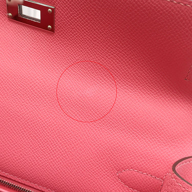 エルメス HERMES ケリー28 外縫い ローズアザレ ヴォーエプソン 2WAYバッグ シルバー金具
