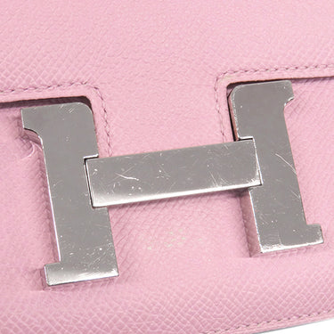 エルメス HERMES コンスタンス ミニ 18 モーヴシルベストル ヴォーエプソン ショルダーバッグ シルバー金具