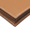 エルメス HERMES ベアンスフレ ゴールド ヴォーエプソン 長財布 シルバー金具 茶 二つ折り財布
