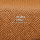エルメス HERMES ベアンスフレ ゴールド ヴォーエプソン 長財布 シルバー金具 茶 二つ折り財布