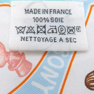 エルメス HERMES ツイリー アクア×オレンジ×ジョーヌ シルク スカーフ 【FUNNY ICE CREAM/ファニーアイスクリーム】