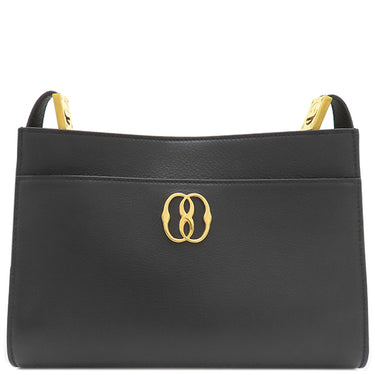 バリー BALLY TRAPEZE SOFT 6307157 ブラック レザー ショルダーバッグ ゴールド金具 黒 肩掛け