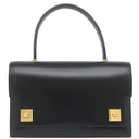 エルメス HERMES ピアノ ブラック ボックスカーフ ハンドバッグ ゴールド金具 黒