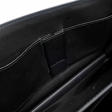 エルメス HERMES ピアノ ブラック ボックスカーフ ハンドバッグ ゴールド金具 黒