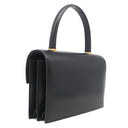 エルメス HERMES ピアノ ブラック ボックスカーフ ハンドバッグ ゴールド金具 黒