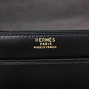 エルメス HERMES ピアノ ブラック ボックスカーフ ハンドバッグ ゴールド金具 黒