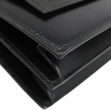 エルメス HERMES ピアノ ブラック ボックスカーフ ハンドバッグ ゴールド金具 黒