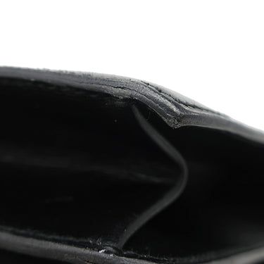 エルメス HERMES ピアノ ブラック ボックスカーフ ハンドバッグ ゴールド金具 黒