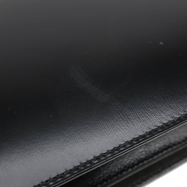 エルメス HERMES ピアノ ブラック ボックスカーフ ハンドバッグ ゴールド金具 黒