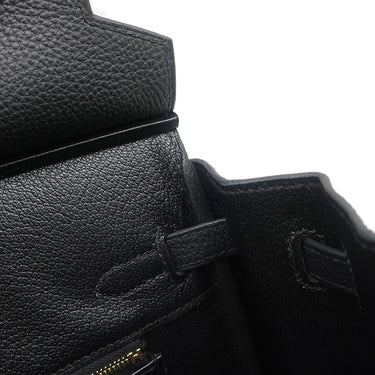 エルメス HERMES バーキン25 ブラック トゴ ハンドバッグ ゴールド金具 黒