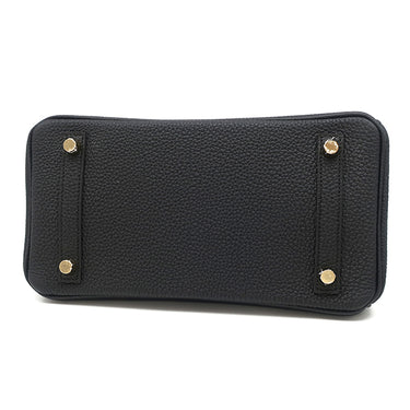 エルメス HERMES バーキン25 ブラック トゴ ハンドバッグ ゴールド金具 黒