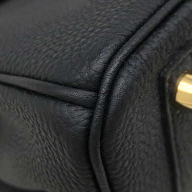 エルメス HERMES バーキン25 ブラック トゴ ハンドバッグ ゴールド金具 黒