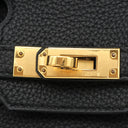 エルメス HERMES バーキン25 ブラック トゴ ハンドバッグ ゴールド金具 黒