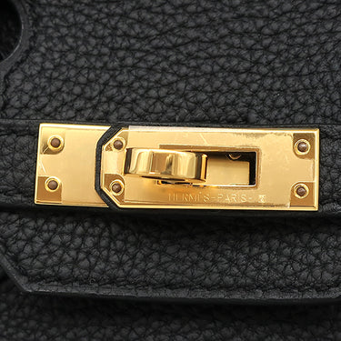 エルメス HERMES バーキン25 ブラック トゴ ハンドバッグ ゴールド金具 黒