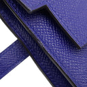 エルメス HERMES ケリーウォレット ロング ブルーエレクトリック ヴォーエプソン 長財布 シルバー金具 青 ショルダー