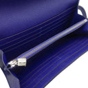 エルメス HERMES ケリーウォレット ロング ブルーエレクトリック ヴォーエプソン 長財布 シルバー金具 青 ショルダー