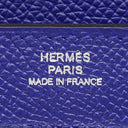 エルメス HERMES ケリーウォレット ロング ブルーエレクトリック ヴォーエプソン 長財布 シルバー金具 青 ショルダー