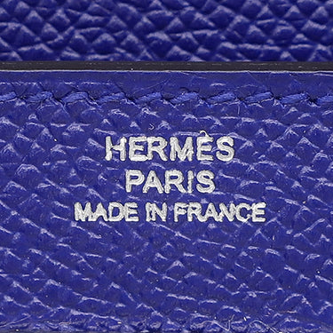 エルメス HERMES ケリーウォレット ロング ブルーエレクトリック ヴォーエプソン 長財布 シルバー金具 青 ショルダー
