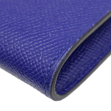 エルメス HERMES ケリーウォレット ロング ブルーエレクトリック ヴォーエプソン 長財布 シルバー金具 青 ショルダー