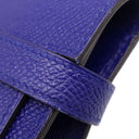 エルメス HERMES ケリーウォレット ロング ブルーエレクトリック ヴォーエプソン 長財布 シルバー金具 青 ショルダー