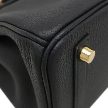 エルメス HERMES バーキン25 ブラック トゴ ハンドバッグ ゴールド金具 新品 未使用 黒